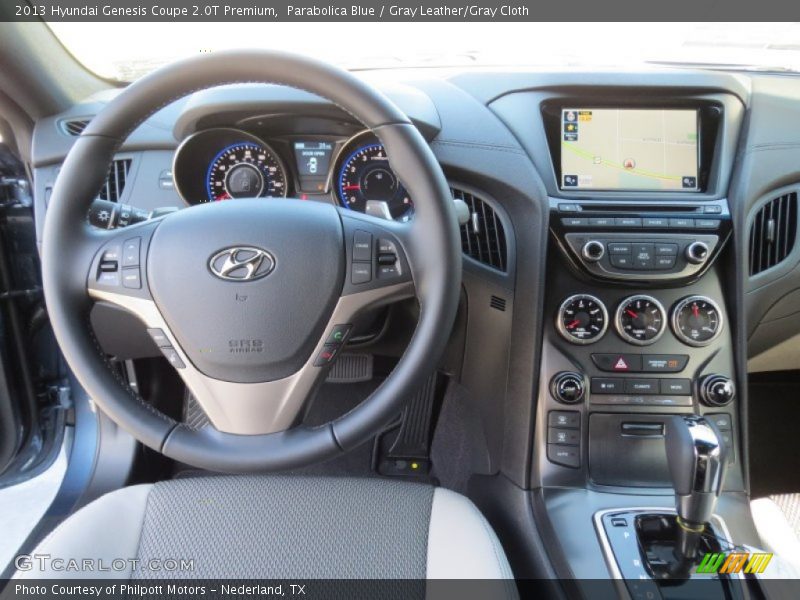 Parabolica Blue / Gray Leather/Gray Cloth 2013 Hyundai Genesis Coupe 2.0T Premium