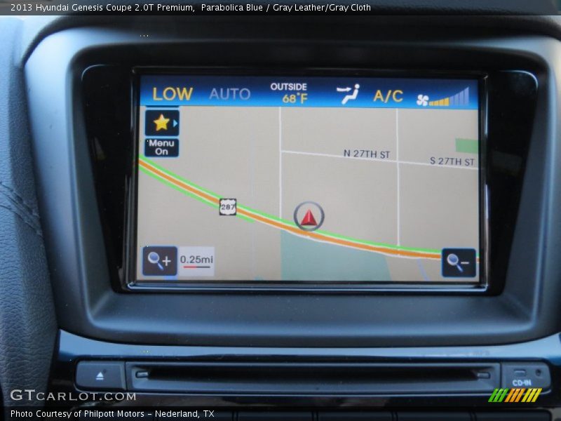 Parabolica Blue / Gray Leather/Gray Cloth 2013 Hyundai Genesis Coupe 2.0T Premium