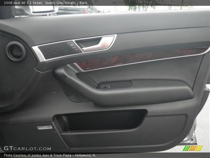 Quartz Grey Metallic / Black 2008 Audi A6 3.2 Sedan
