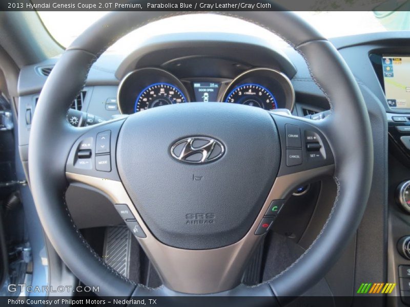 Parabolica Blue / Gray Leather/Gray Cloth 2013 Hyundai Genesis Coupe 2.0T Premium