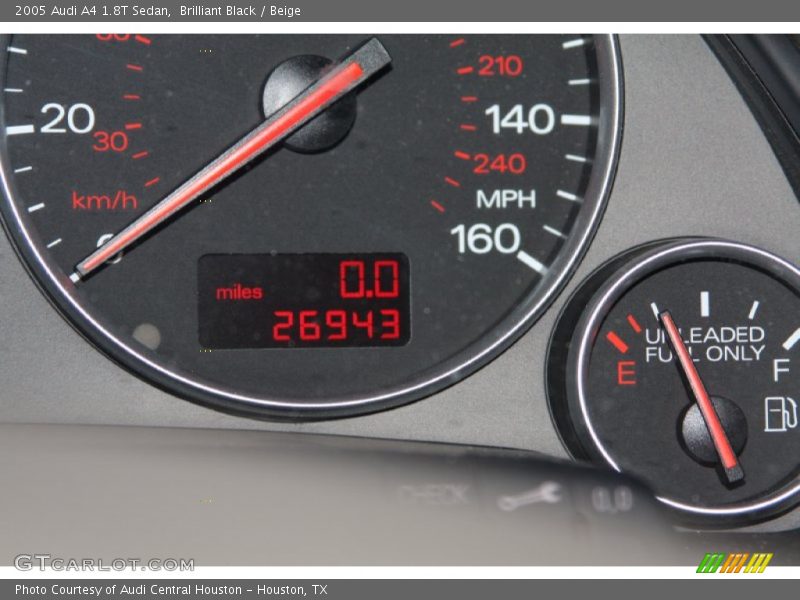 Brilliant Black / Beige 2005 Audi A4 1.8T Sedan