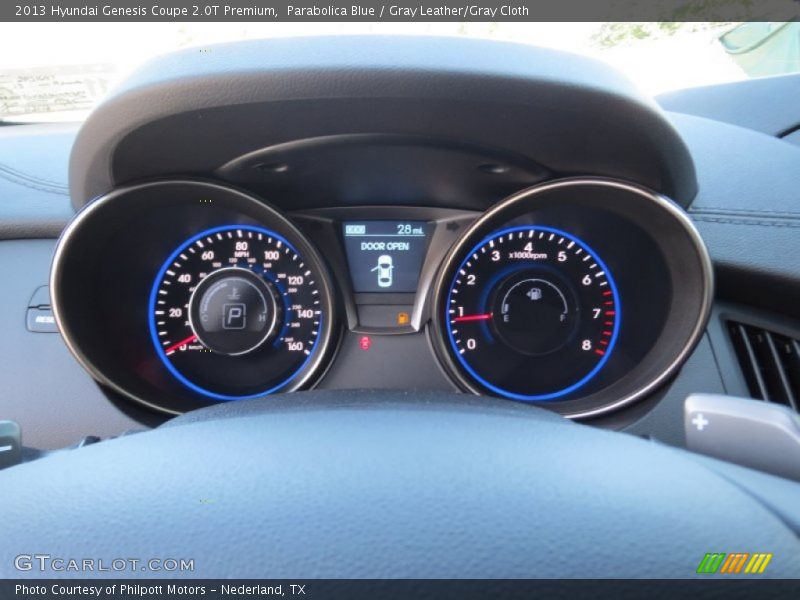 Parabolica Blue / Gray Leather/Gray Cloth 2013 Hyundai Genesis Coupe 2.0T Premium