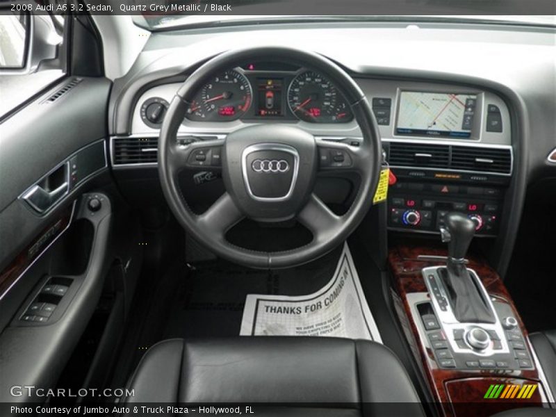 Quartz Grey Metallic / Black 2008 Audi A6 3.2 Sedan