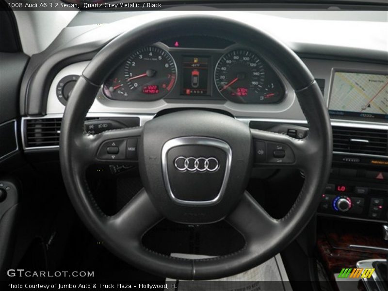 Quartz Grey Metallic / Black 2008 Audi A6 3.2 Sedan