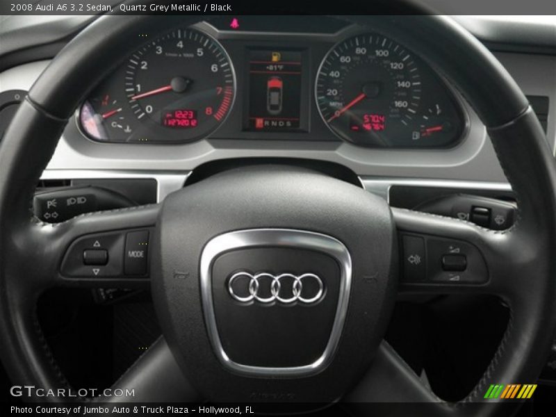 Quartz Grey Metallic / Black 2008 Audi A6 3.2 Sedan