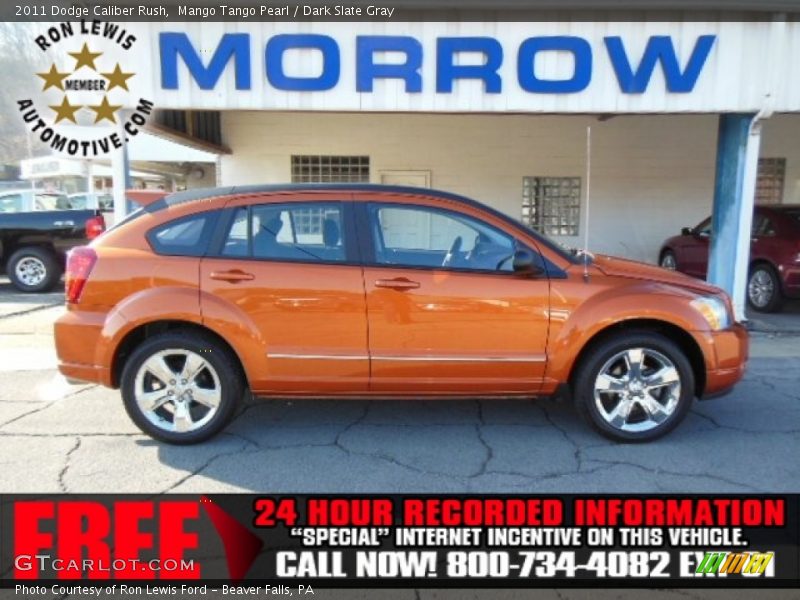 Mango Tango Pearl / Dark Slate Gray 2011 Dodge Caliber Rush