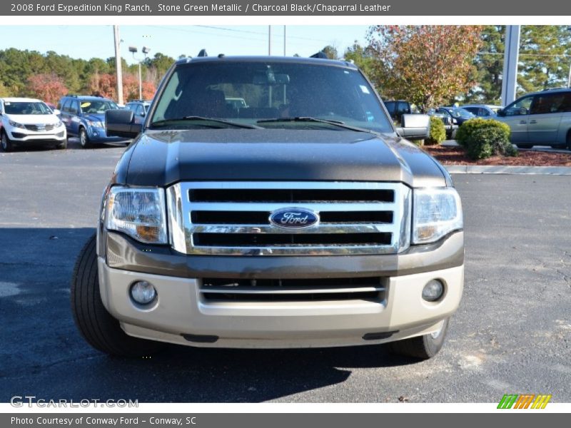 Stone Green Metallic / Charcoal Black/Chaparral Leather 2008 Ford Expedition King Ranch
