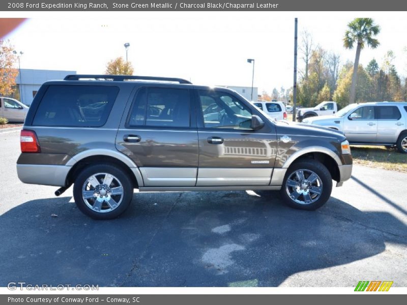 Stone Green Metallic / Charcoal Black/Chaparral Leather 2008 Ford Expedition King Ranch