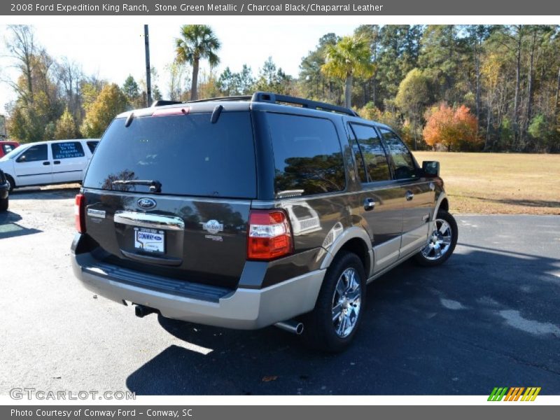 Stone Green Metallic / Charcoal Black/Chaparral Leather 2008 Ford Expedition King Ranch