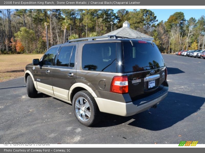 Stone Green Metallic / Charcoal Black/Chaparral Leather 2008 Ford Expedition King Ranch