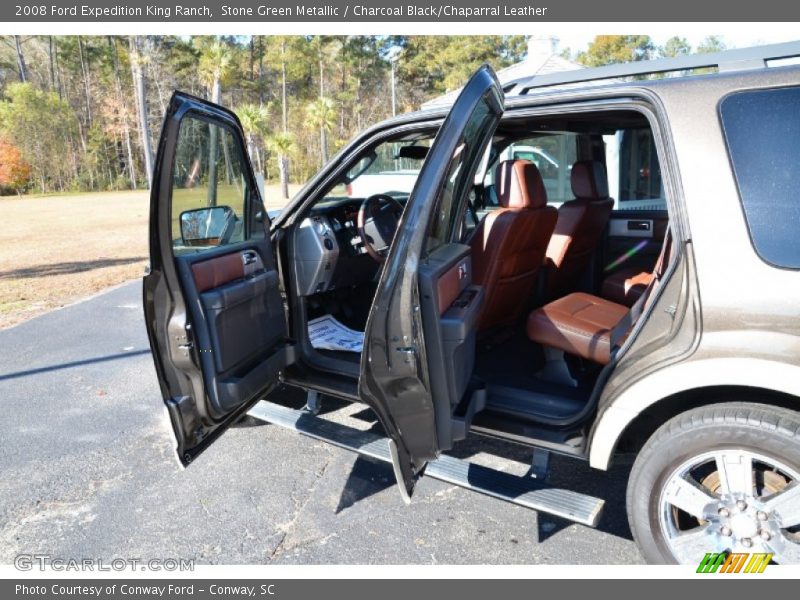 Stone Green Metallic / Charcoal Black/Chaparral Leather 2008 Ford Expedition King Ranch
