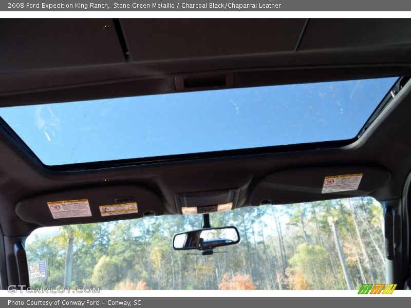 Stone Green Metallic / Charcoal Black/Chaparral Leather 2008 Ford Expedition King Ranch