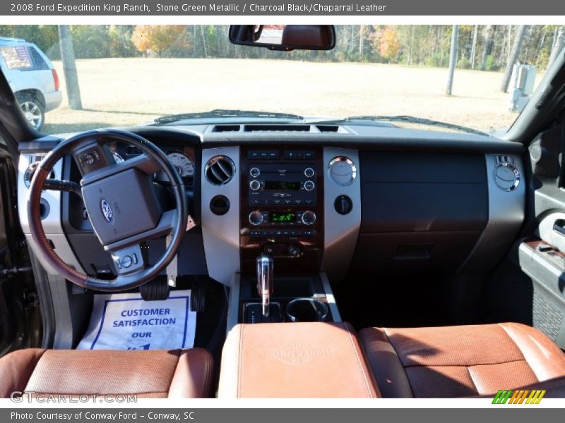 Stone Green Metallic / Charcoal Black/Chaparral Leather 2008 Ford Expedition King Ranch