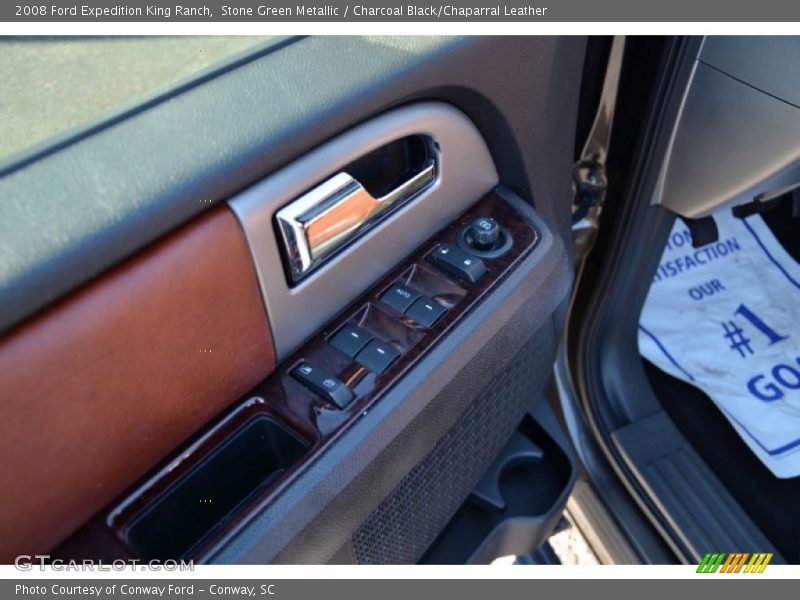 Stone Green Metallic / Charcoal Black/Chaparral Leather 2008 Ford Expedition King Ranch