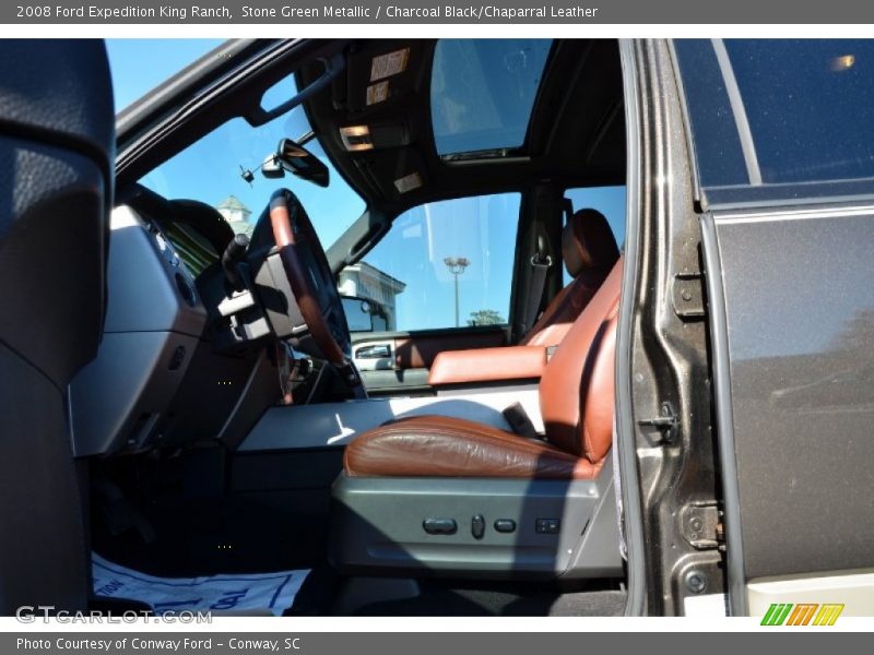 Stone Green Metallic / Charcoal Black/Chaparral Leather 2008 Ford Expedition King Ranch