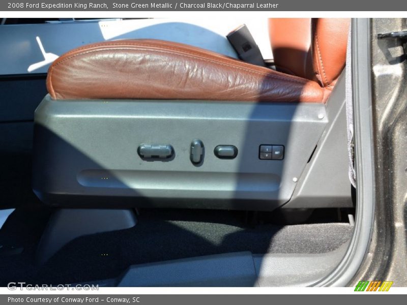 Stone Green Metallic / Charcoal Black/Chaparral Leather 2008 Ford Expedition King Ranch