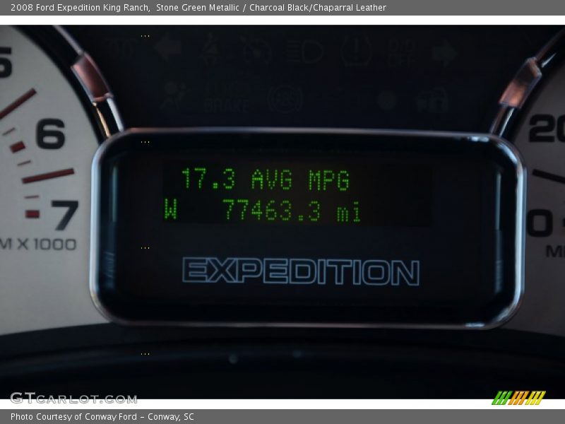 Stone Green Metallic / Charcoal Black/Chaparral Leather 2008 Ford Expedition King Ranch