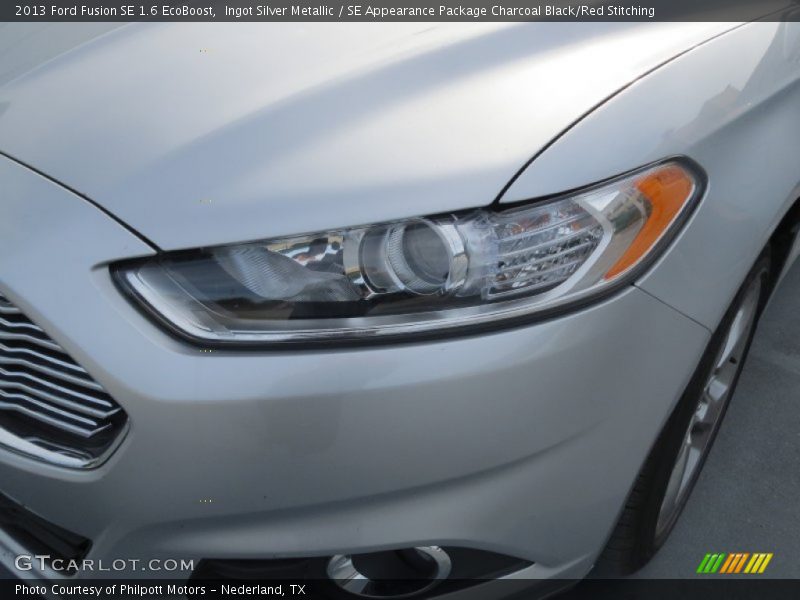 Ingot Silver Metallic / SE Appearance Package Charcoal Black/Red Stitching 2013 Ford Fusion SE 1.6 EcoBoost