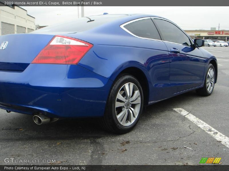 Belize Blue Pearl / Black 2009 Honda Accord EX-L Coupe
