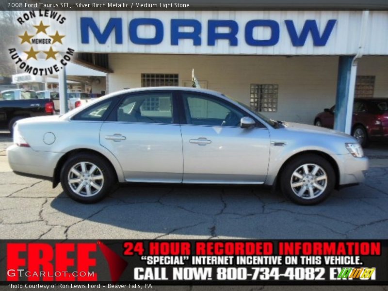 Silver Birch Metallic / Medium Light Stone 2008 Ford Taurus SEL