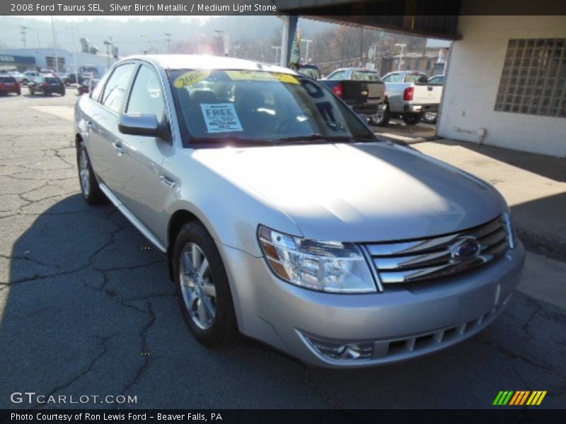 Silver Birch Metallic / Medium Light Stone 2008 Ford Taurus SEL