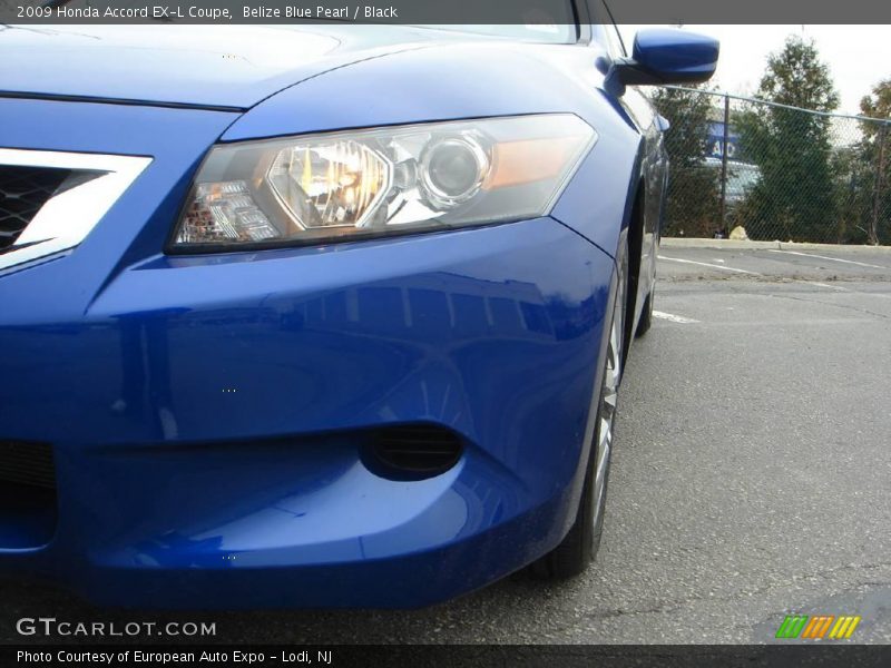 Belize Blue Pearl / Black 2009 Honda Accord EX-L Coupe