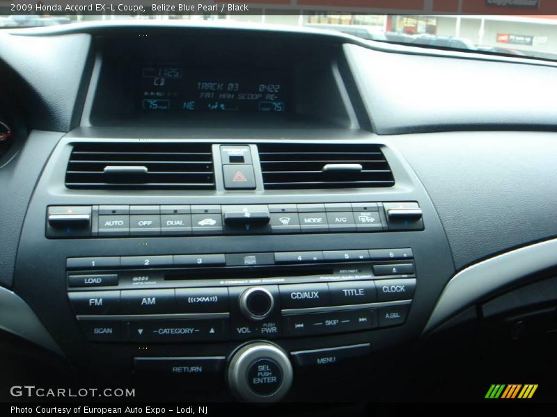 Belize Blue Pearl / Black 2009 Honda Accord EX-L Coupe