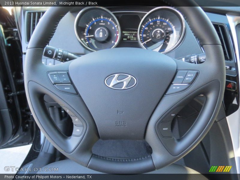 Midnight Black / Black 2013 Hyundai Sonata Limited