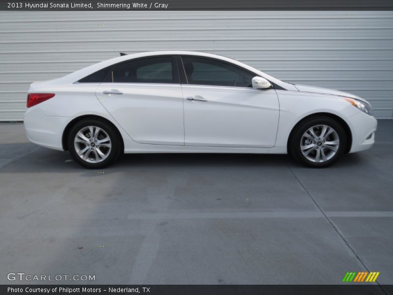 Shimmering White / Gray 2013 Hyundai Sonata Limited
