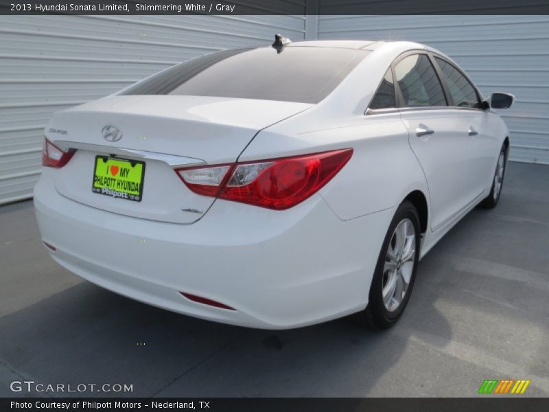 Shimmering White / Gray 2013 Hyundai Sonata Limited