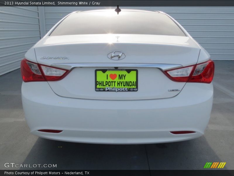 Shimmering White / Gray 2013 Hyundai Sonata Limited