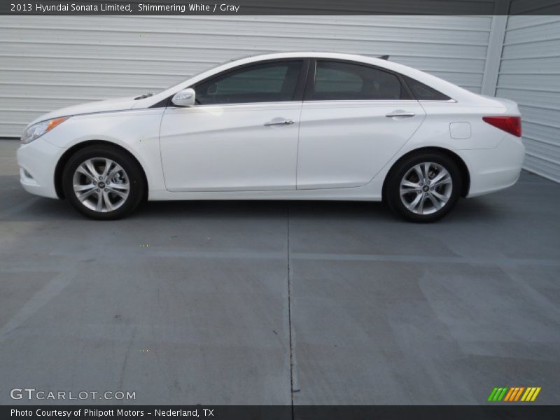 Shimmering White / Gray 2013 Hyundai Sonata Limited