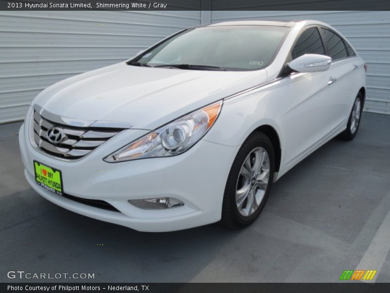 Shimmering White / Gray 2013 Hyundai Sonata Limited