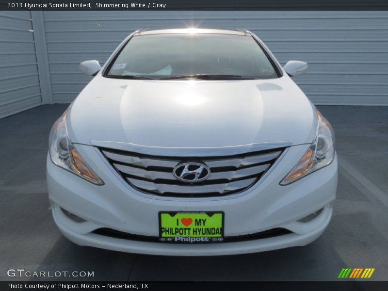 Shimmering White / Gray 2013 Hyundai Sonata Limited