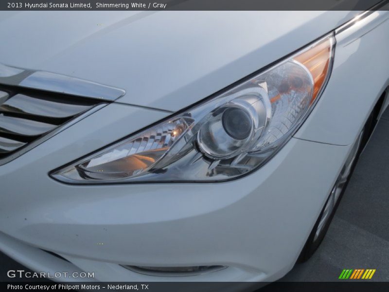 Shimmering White / Gray 2013 Hyundai Sonata Limited