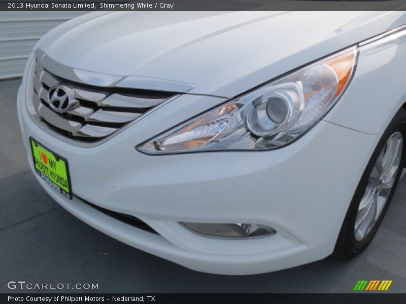 Shimmering White / Gray 2013 Hyundai Sonata Limited