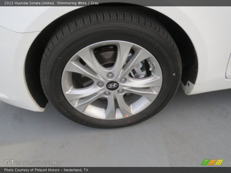 Shimmering White / Gray 2013 Hyundai Sonata Limited
