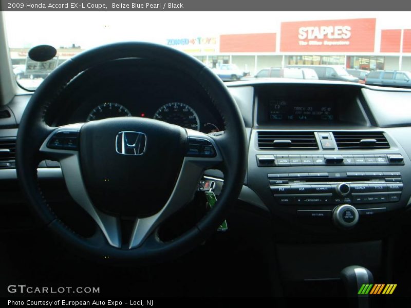 Belize Blue Pearl / Black 2009 Honda Accord EX-L Coupe