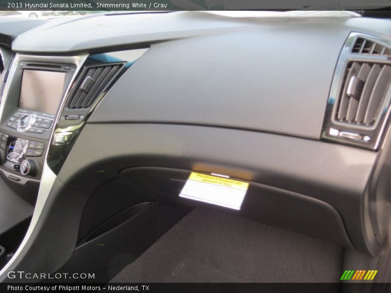 Shimmering White / Gray 2013 Hyundai Sonata Limited