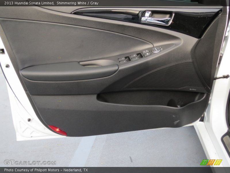 Shimmering White / Gray 2013 Hyundai Sonata Limited