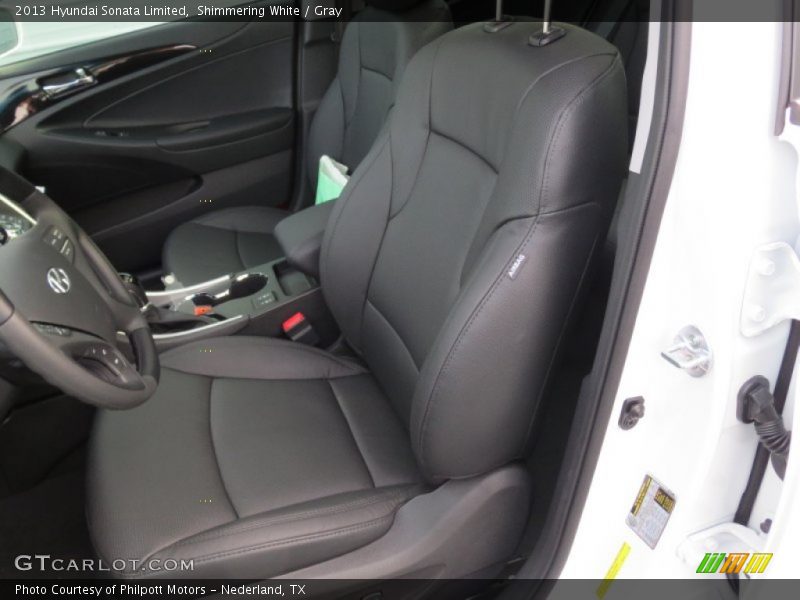 Shimmering White / Gray 2013 Hyundai Sonata Limited