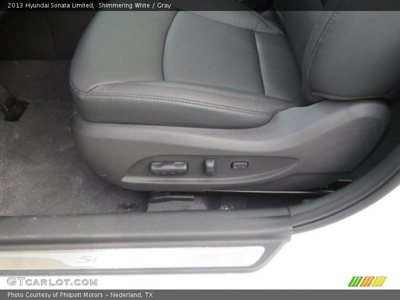 Shimmering White / Gray 2013 Hyundai Sonata Limited