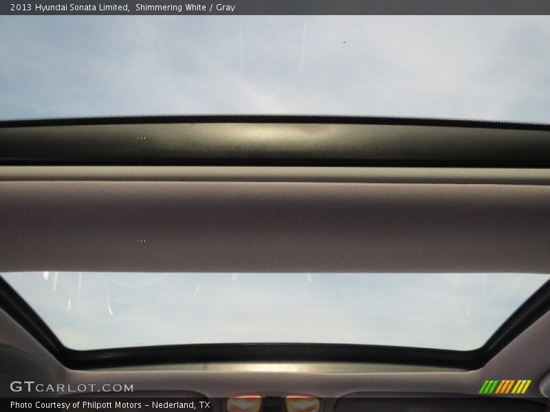 Shimmering White / Gray 2013 Hyundai Sonata Limited