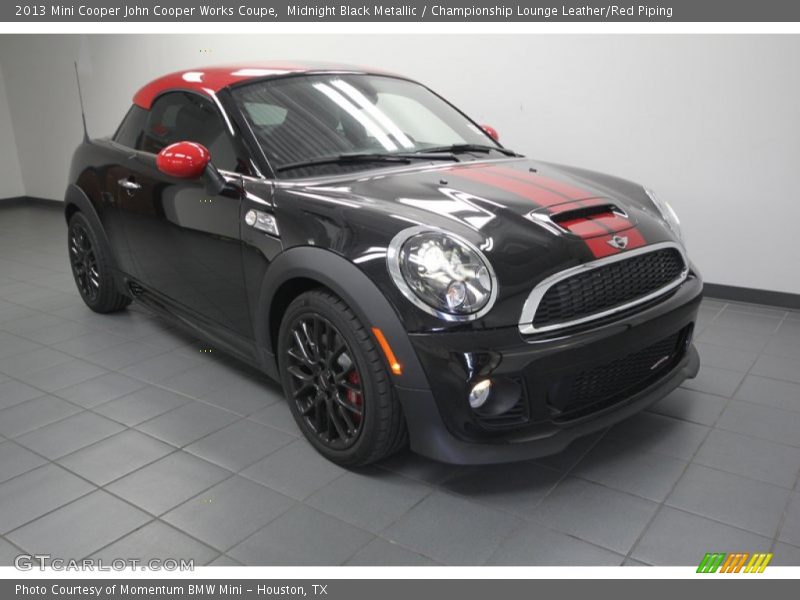 Midnight Black Metallic / Championship Lounge Leather/Red Piping 2013 Mini Cooper John Cooper Works Coupe