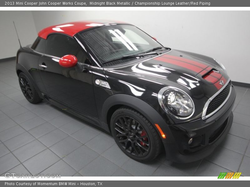 Midnight Black Metallic / Championship Lounge Leather/Red Piping 2013 Mini Cooper John Cooper Works Coupe