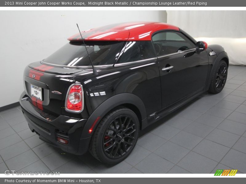 Midnight Black Metallic / Championship Lounge Leather/Red Piping 2013 Mini Cooper John Cooper Works Coupe
