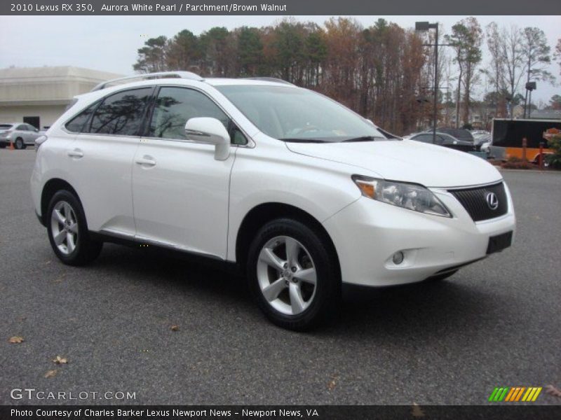 Aurora White Pearl / Parchment/Brown Walnut 2010 Lexus RX 350