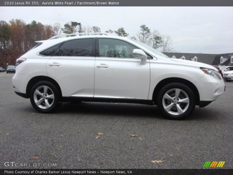 Aurora White Pearl / Parchment/Brown Walnut 2010 Lexus RX 350