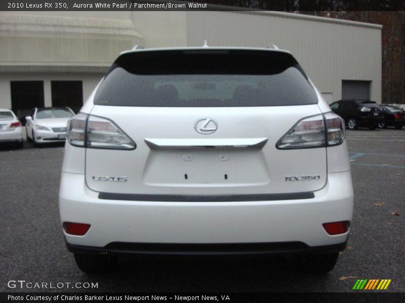 Aurora White Pearl / Parchment/Brown Walnut 2010 Lexus RX 350