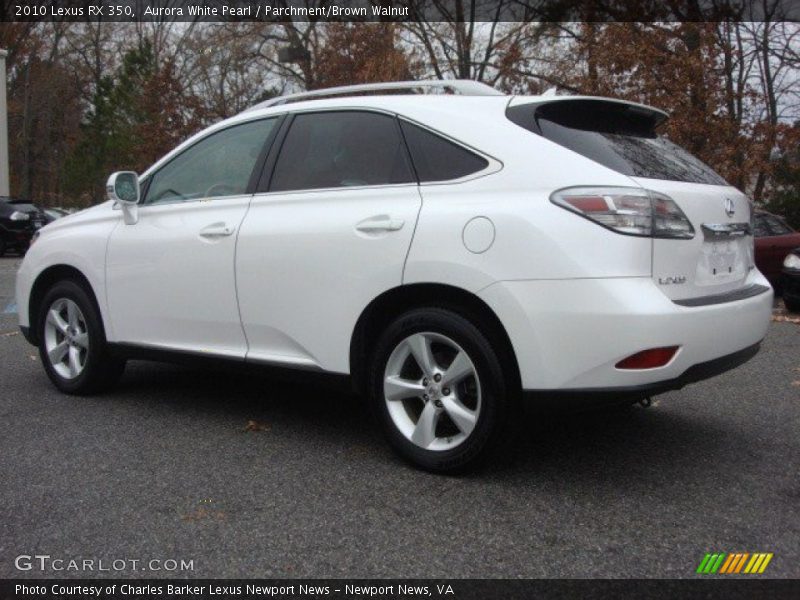Aurora White Pearl / Parchment/Brown Walnut 2010 Lexus RX 350